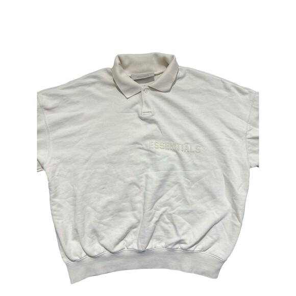 Fear Of God Essentials Egg Shell Long Sleeve Polo Shirt Size XS Unisex - Picture 2 of 11
